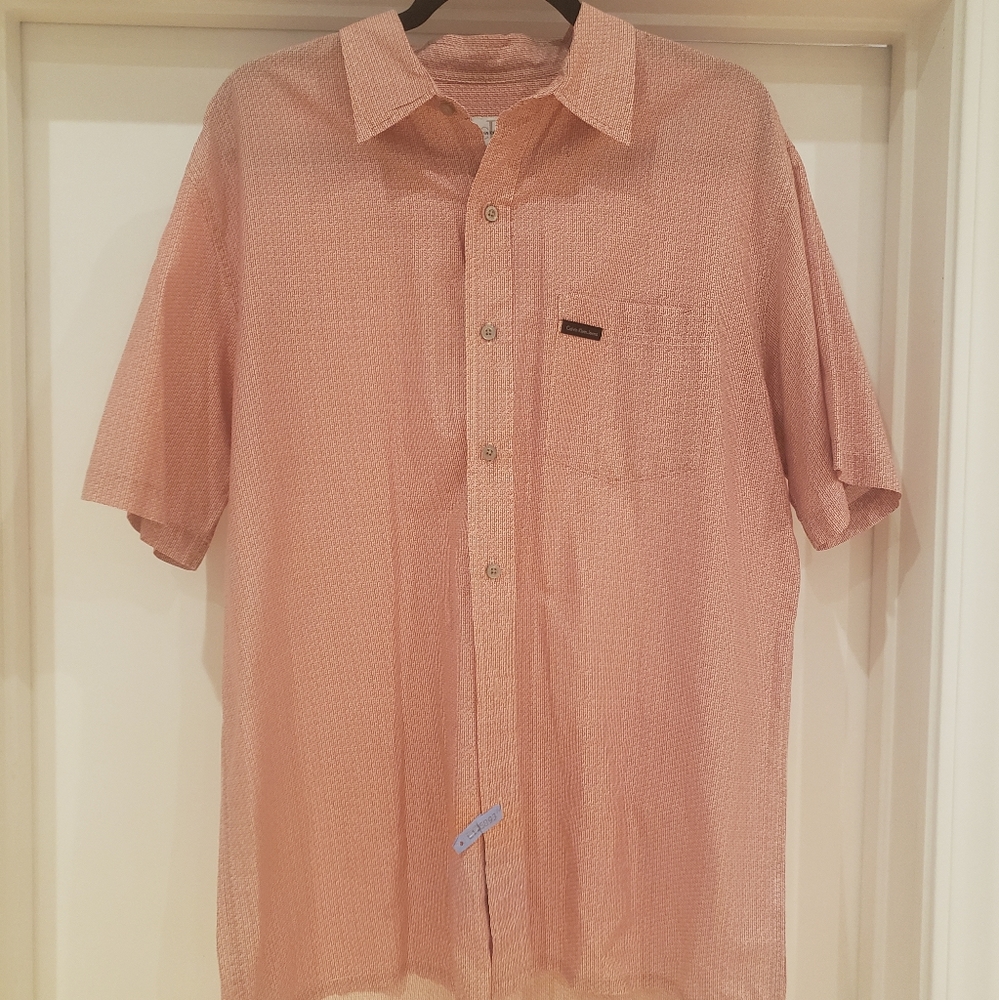 Calvin Klein Short Sleeve Button Down Shirt (L)